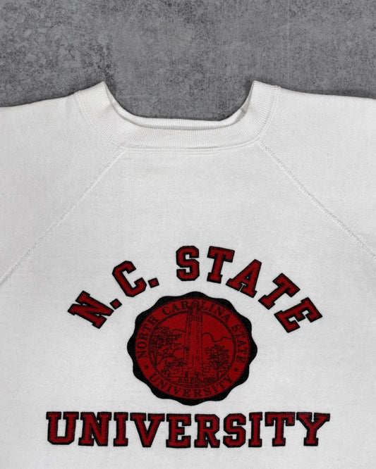 Vintage 1960s NC State University Sweatshirt – Velva Sheen – Raglan Crewneck – Screen Printed Collegiate