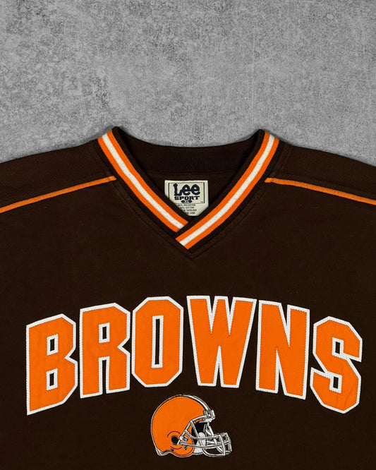 Vintage Y2K Lee Sport Cleveland Browns long sleeve – embroidered Browns helmet graphic detail
