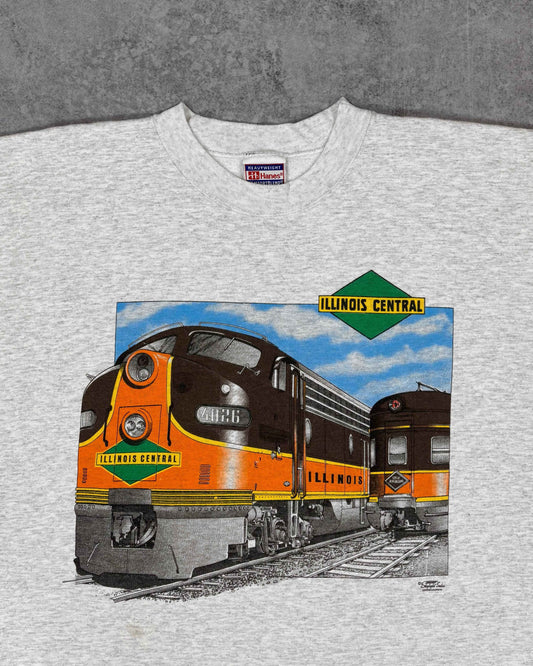 Vintage 1990s Illinois Central Train Crewneck – Made in USA