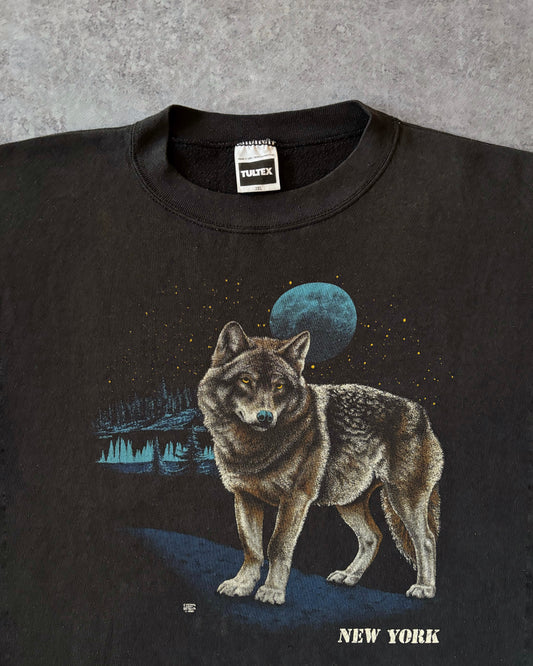 Vintage Early 2000s New York “Lone Wolf” Crewneck