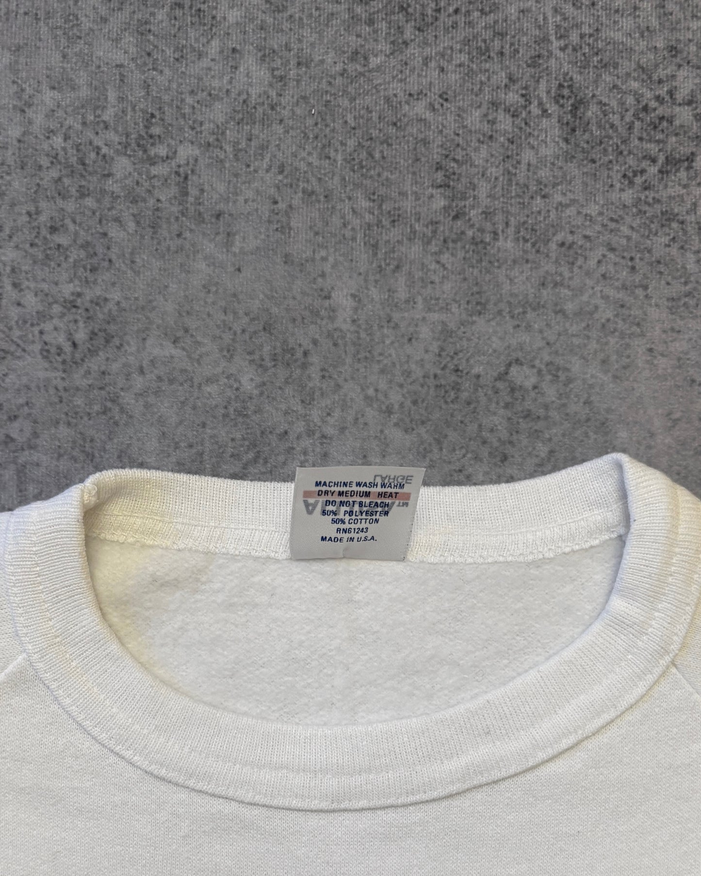 Vintage 1990 Flag Over Yosemite Postal Stamp Crewneck