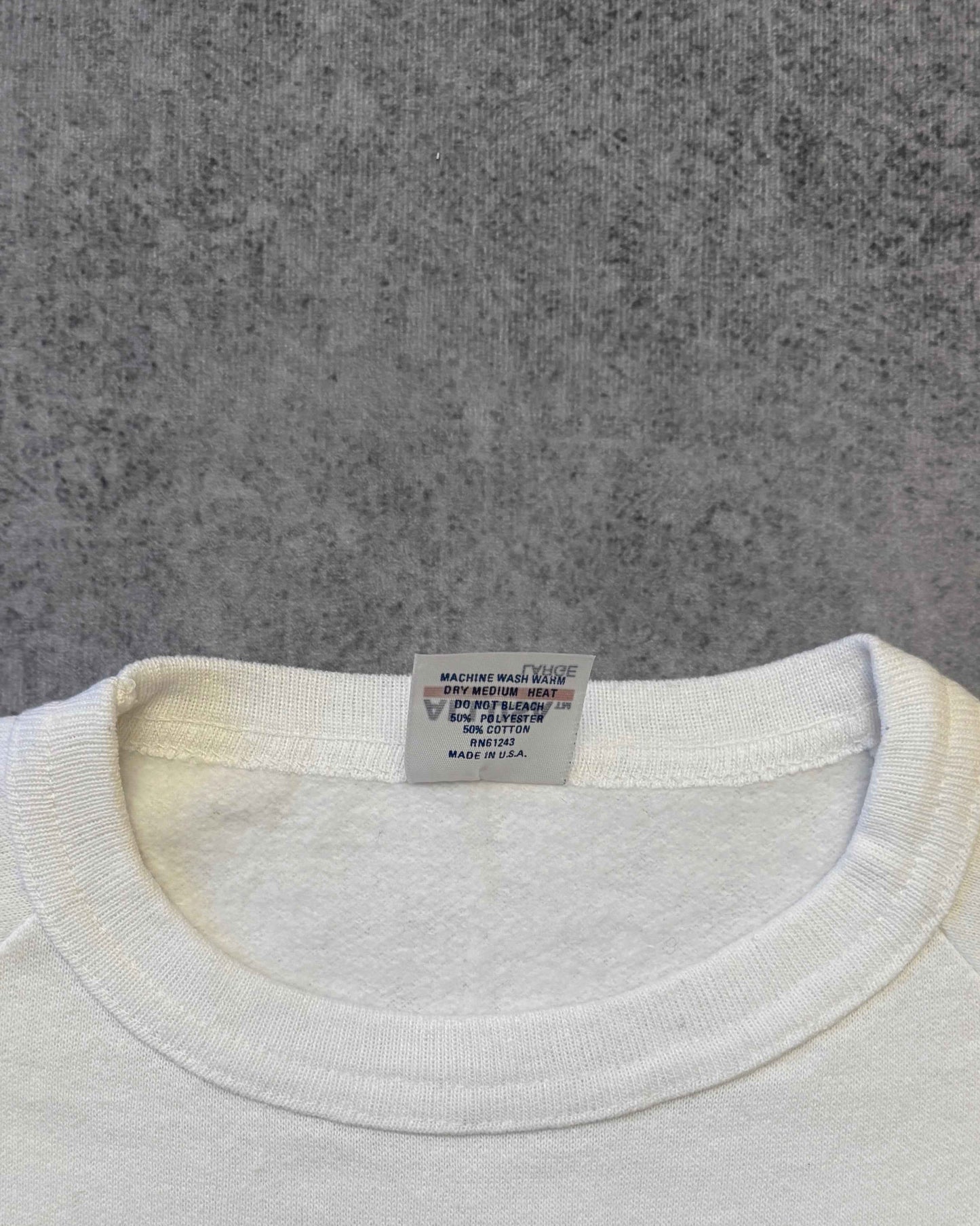 Vintage 1990 Flag Over Yosemite Postal Stamp Crewneck