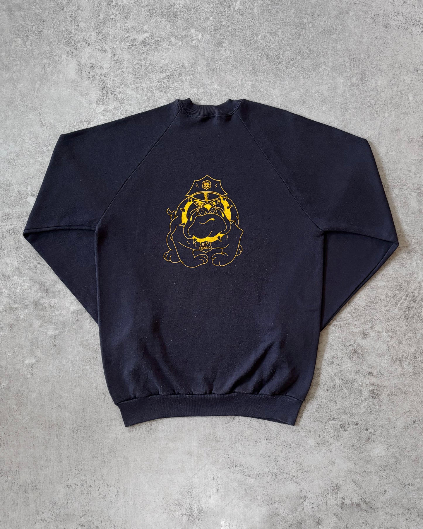 Vintage Late 1980s Police 51st Department Basic Pitbull Raglan Crewneck