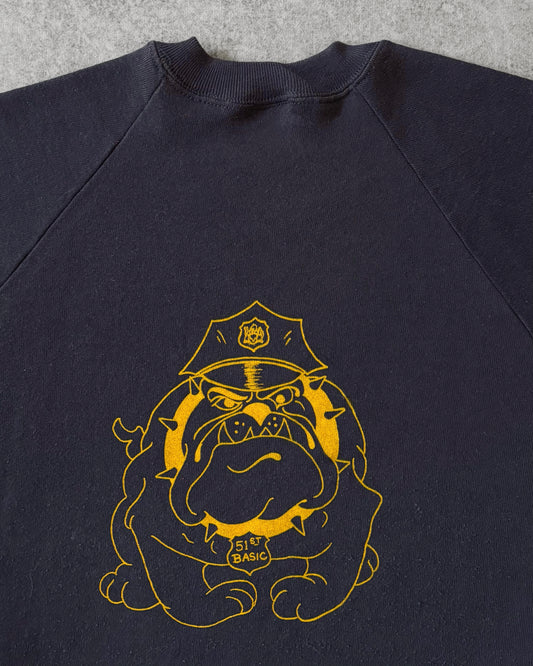 Vintage Late 1980s Police 51st Department Basic Pitbull Raglan Crewneck