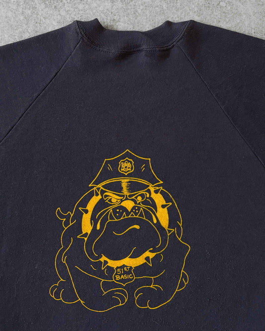 Vintage Late 1980s Police 51st Department Basic Pitbull Raglan Crewneck