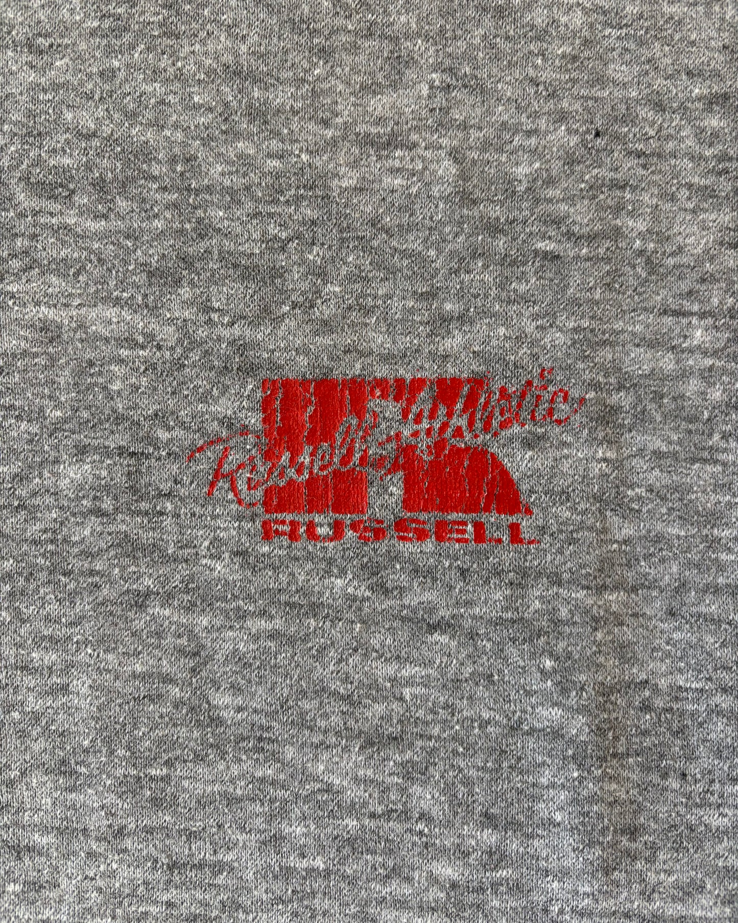 Vintage 70s Russell Athletic Hoodie – Grey Hoodie – USA Made – Red Logo