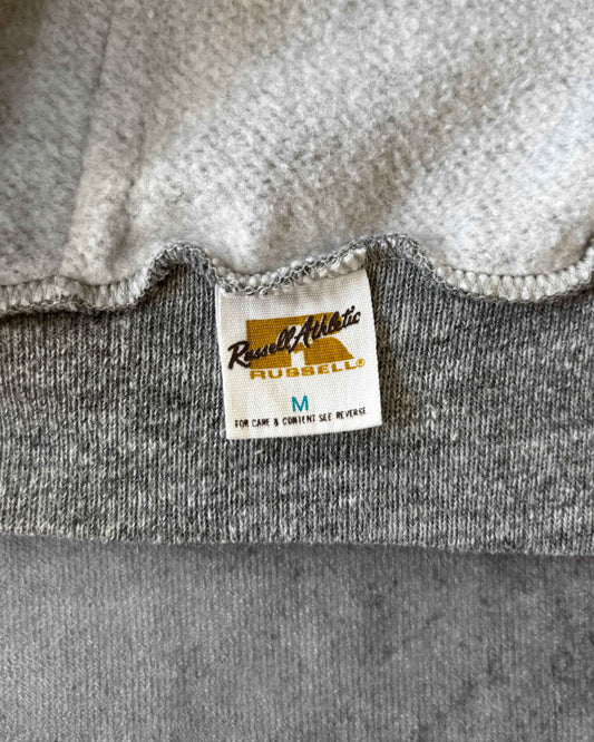 Vintage 70s Russell Athletic Hoodie – Grey Hoodie – USA Made – Red Logo