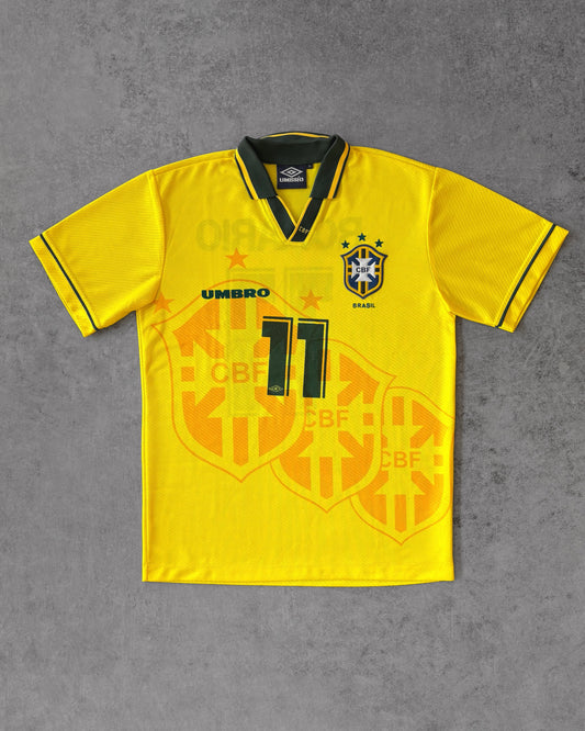 Vintage 1994 Brazil Home Kit – Umbro – Romário #11 – CBF – Made in Brazil