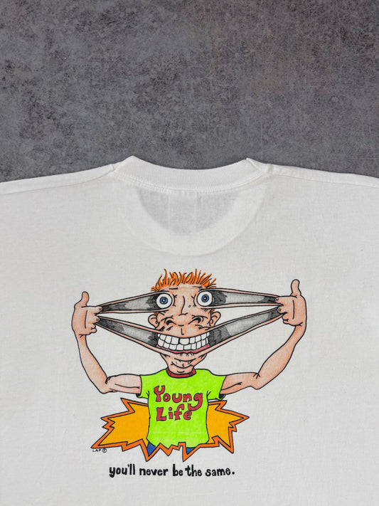 Vintage 1990s Young Life Graphic T-Shirt XL – Fruit of the Loom Heavy Cotton