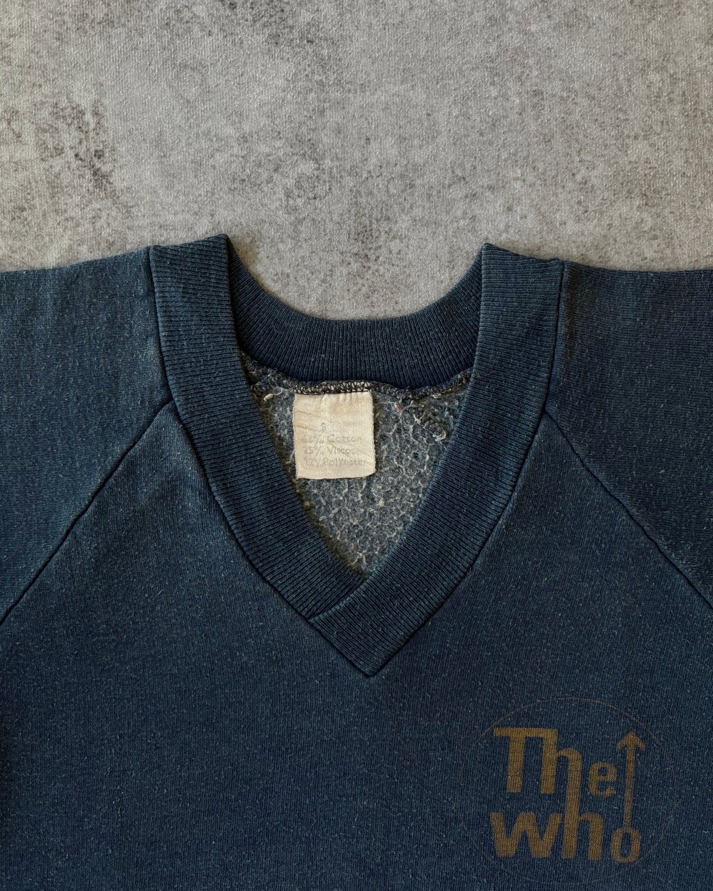 Vintage 1980 The Who “European Tour” Sweatshirt – V-Neck Raglan – Made in USA