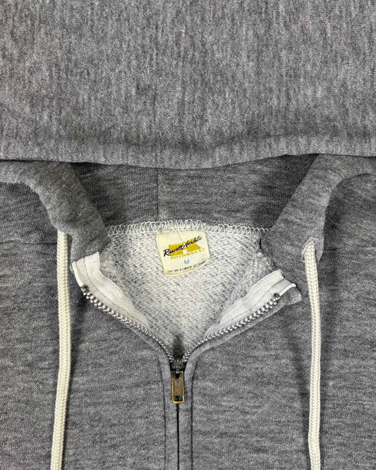 Vintage 1970s Russell Athletic Grey Full Zip Hoodie – Gold Tag – YKK Zip