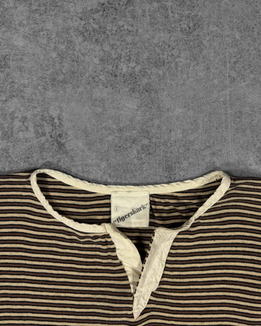 Vintage 1970s Tigershark Milano Striped Cotton T-Shirt