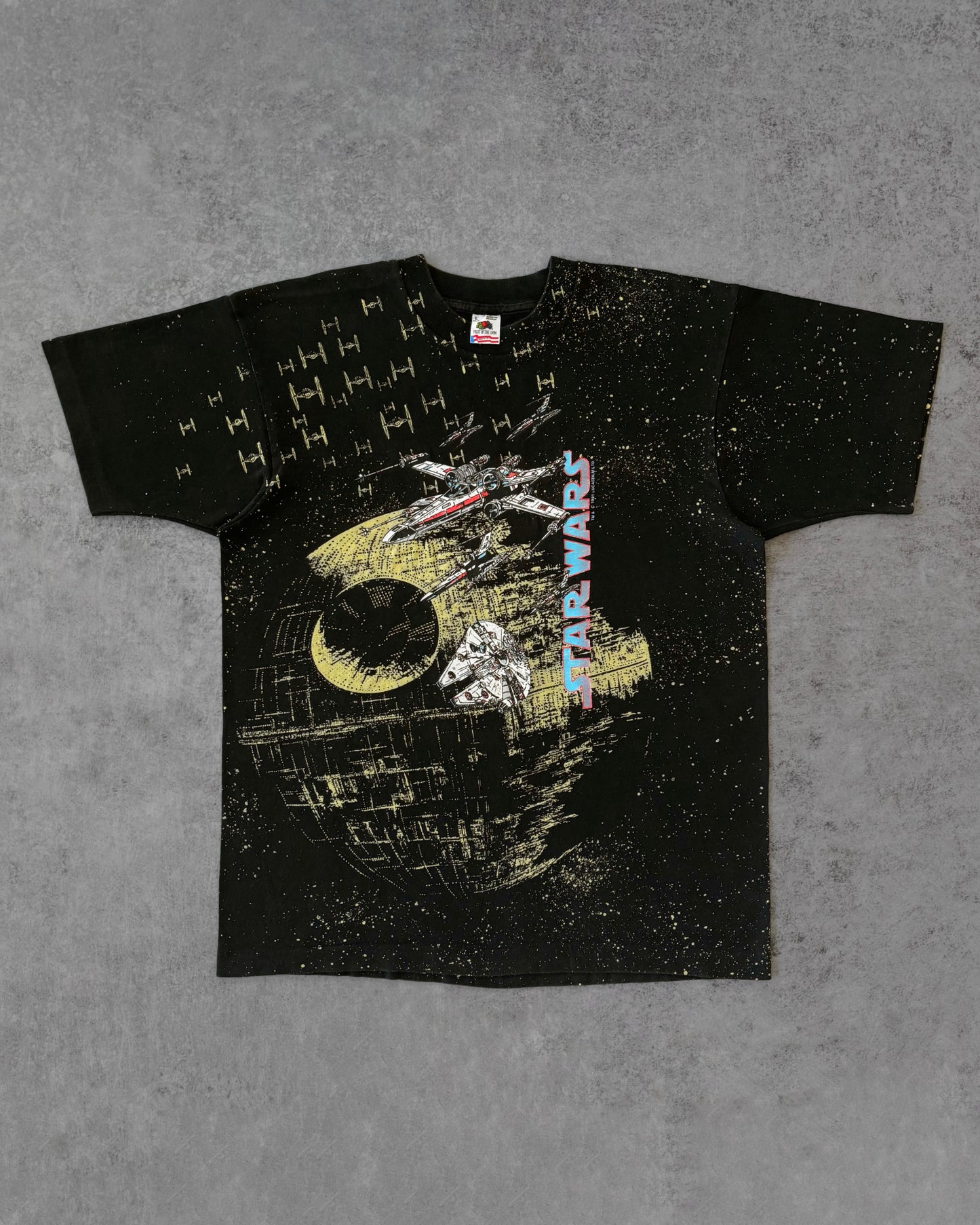 Vintage 1991 Star Wars Death Star T-Shirt – Full Print – Lucasfilm Ltd – Made in USA
