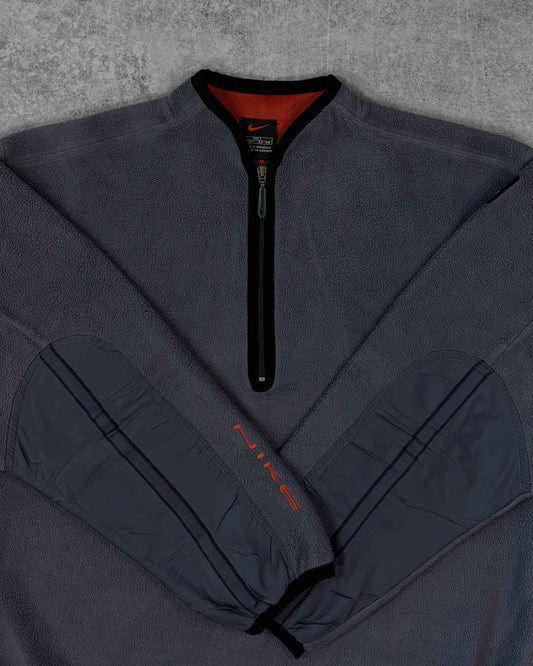 Vintage 1990s Nike Technical Fleece 1/4 Zip – Embroidered Pullover