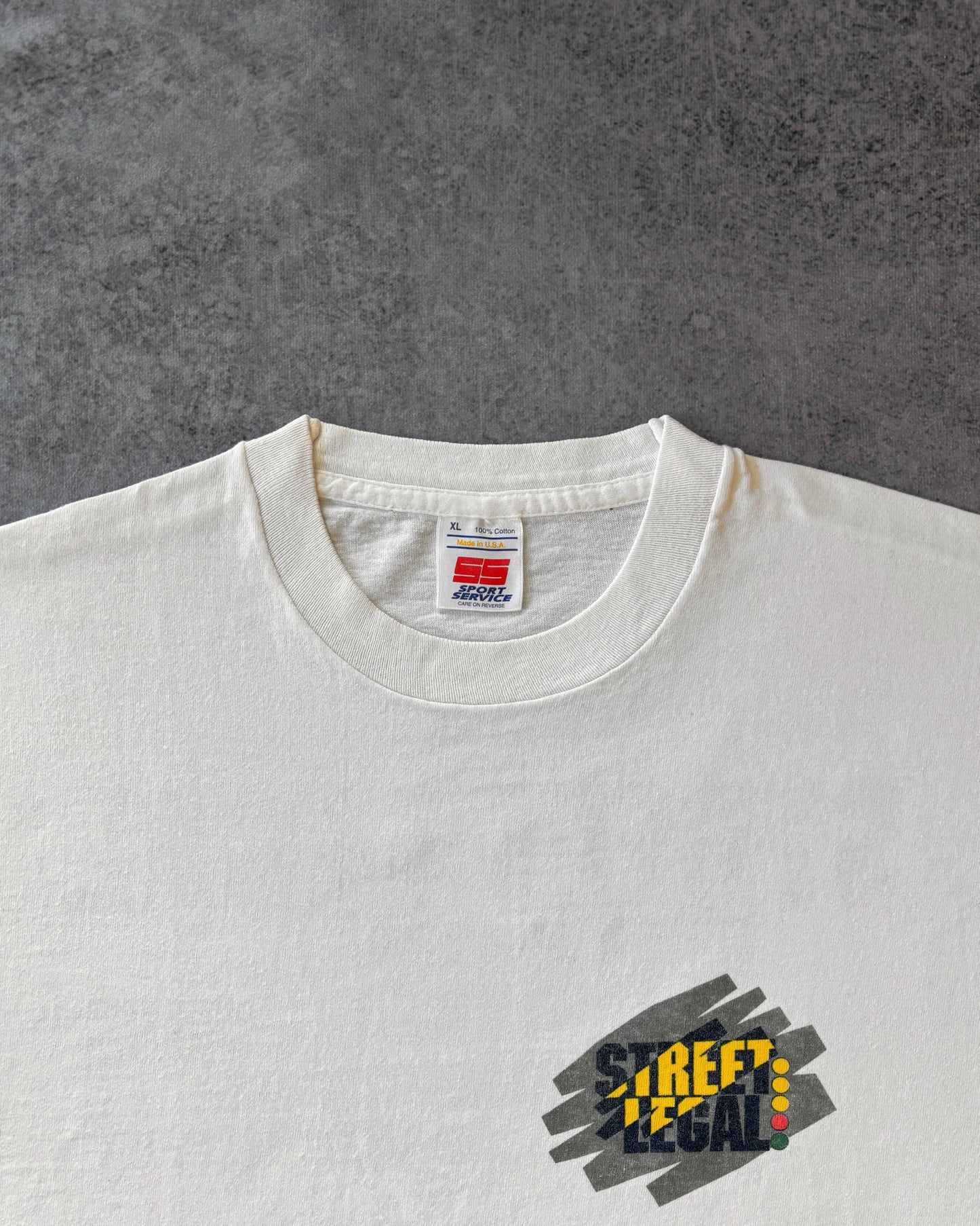Vintage 1990s Street Legal Drags Pomona Raceway T-Shirt – NHRA Graphic – Made in USA