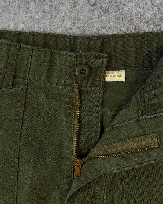 Vintage 1978 OG-507 US Military Fatigue Utility Pants - Scovill Zip - Made in USA