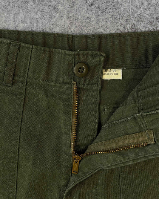 Vintage 1978 OG-507 US Military Fatigue Utility Pants - Scovill Zip - Made in USA