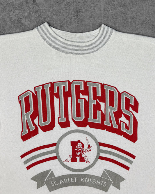 Vintage 1980s Rutgers Scarlet Knights Velva Sheen USA Collegiate Crewneck Sweatshirt