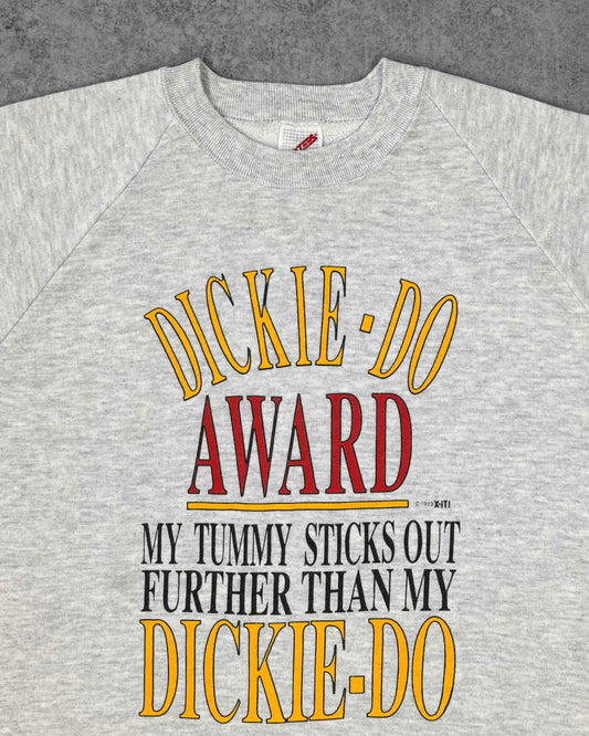 Vintage 1993 Dickie-Do Award Raglan Crewneck - USA Made - Funny Graphic