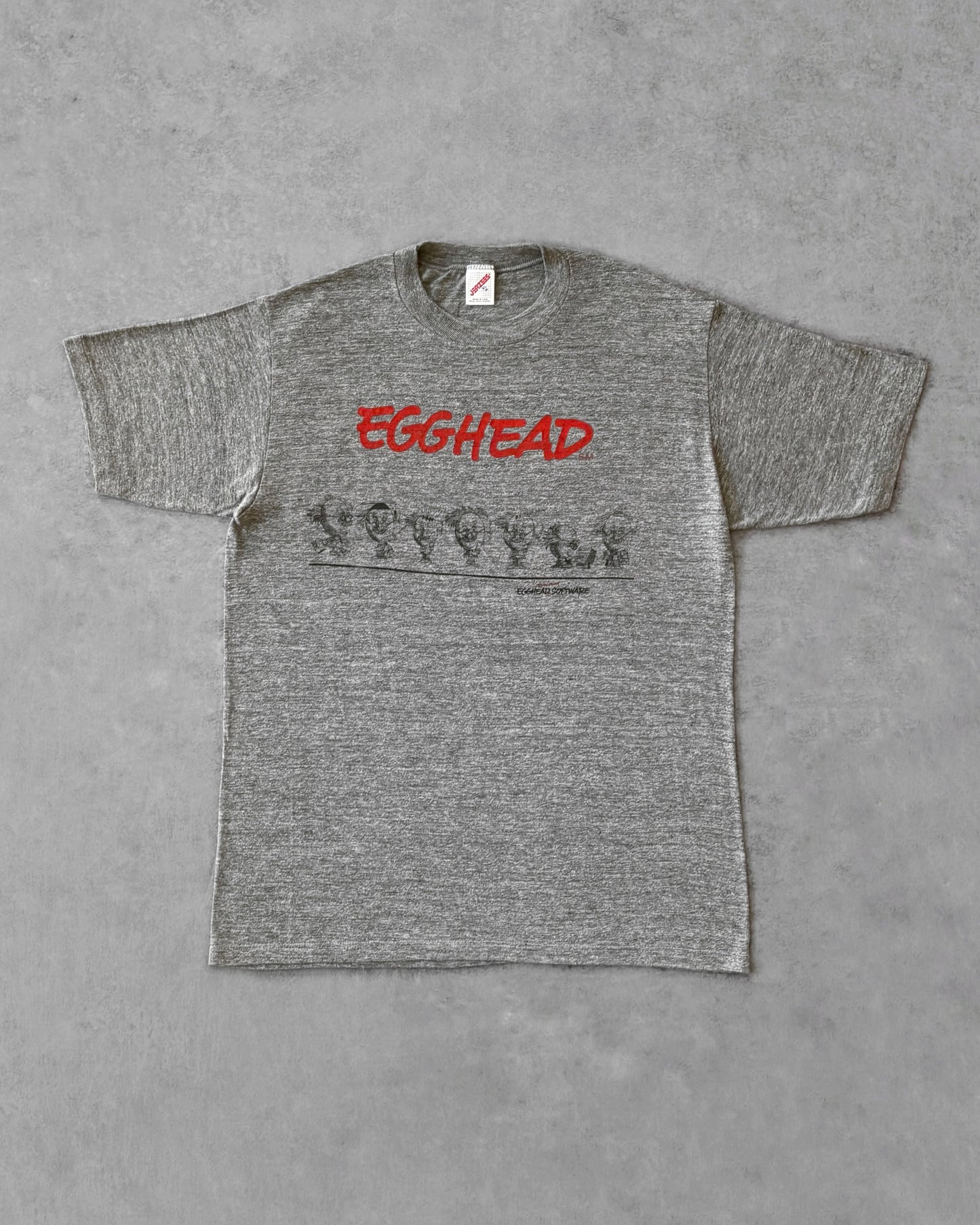 Vintage 1980s Egghead Software Tee – Early Tech Promo – Dual-Sided Geek Graphic – Retro Nerdwear