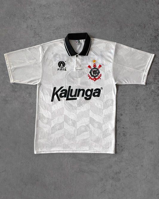 Vintage Corinthians Finta Home Kit 1993–94 – Shirt + Shorts – Kalunga – Timão Set