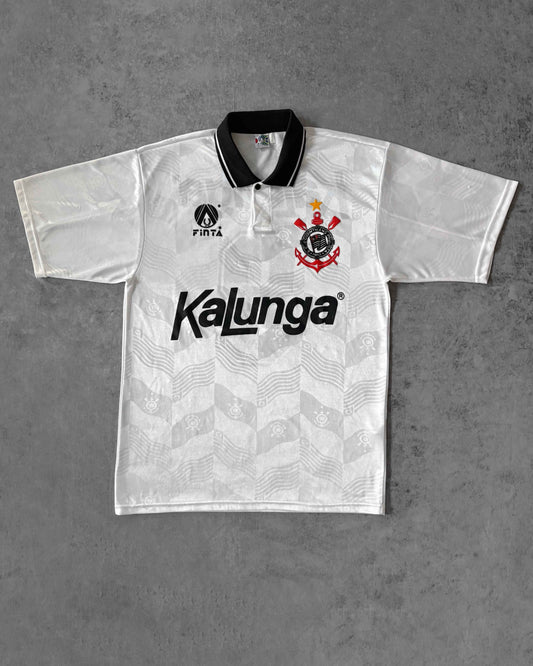 Vintage Corinthians Finta Home Kit 1993–94 – Shirt + Shorts – Kalunga – Timão Set