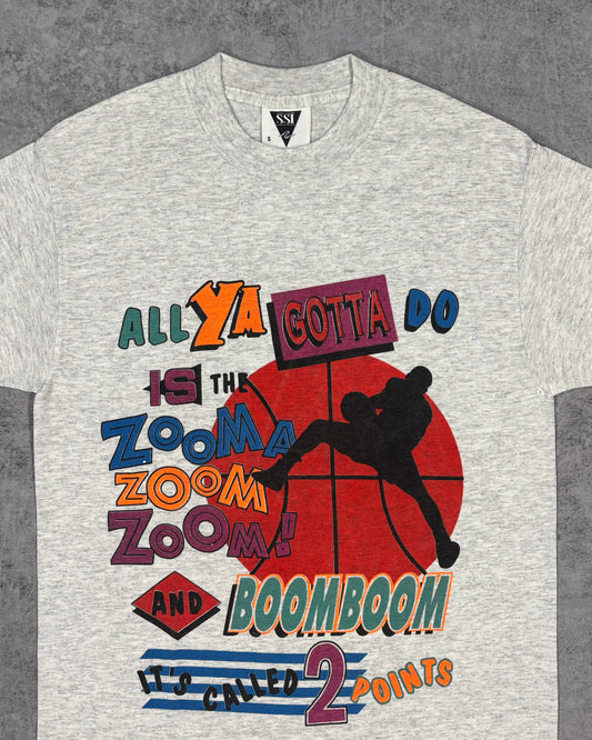 Vintage 1990s Shaquille O’Neal Boom Boom 2 Points Basketball T-Shirt - Made in USA