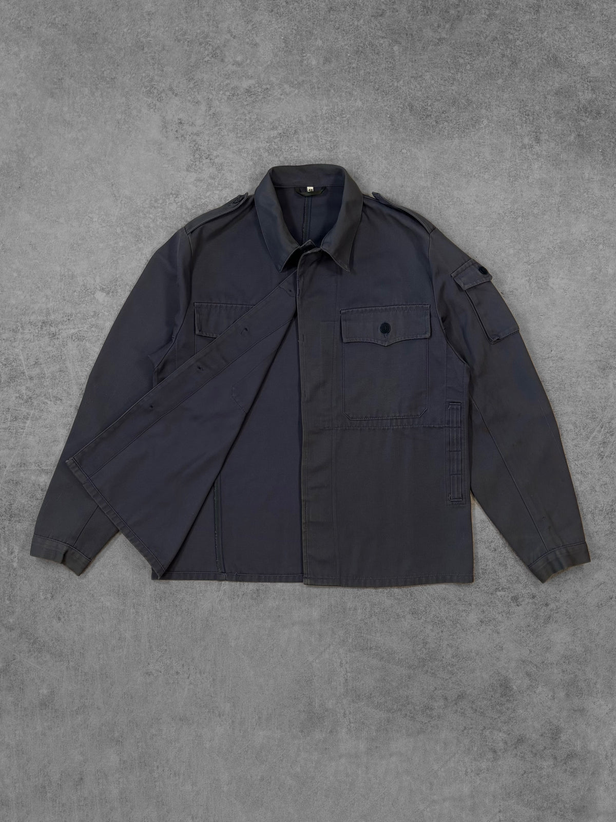 Vintage 1983 BZS West German Civil Defence Field Jacket – Grey Blue Military Workwear
