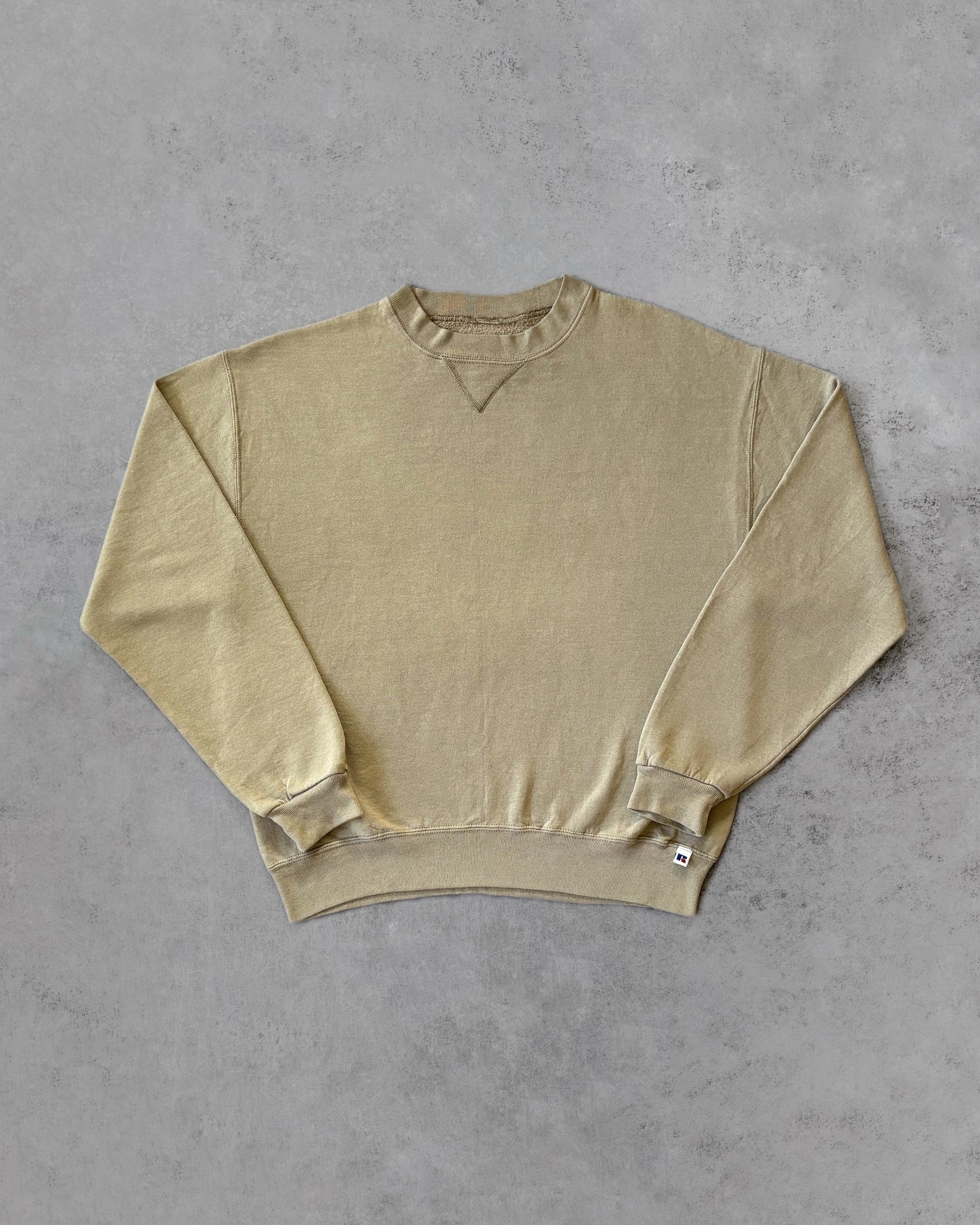 Vintage 1990s Blank Khaki Russell Athletic Crewneck