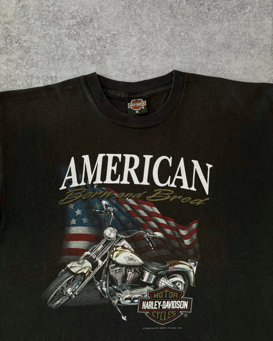 Vintage 1992 3D Emblem “American Born and Bred” Harley Davidson T-Shirt