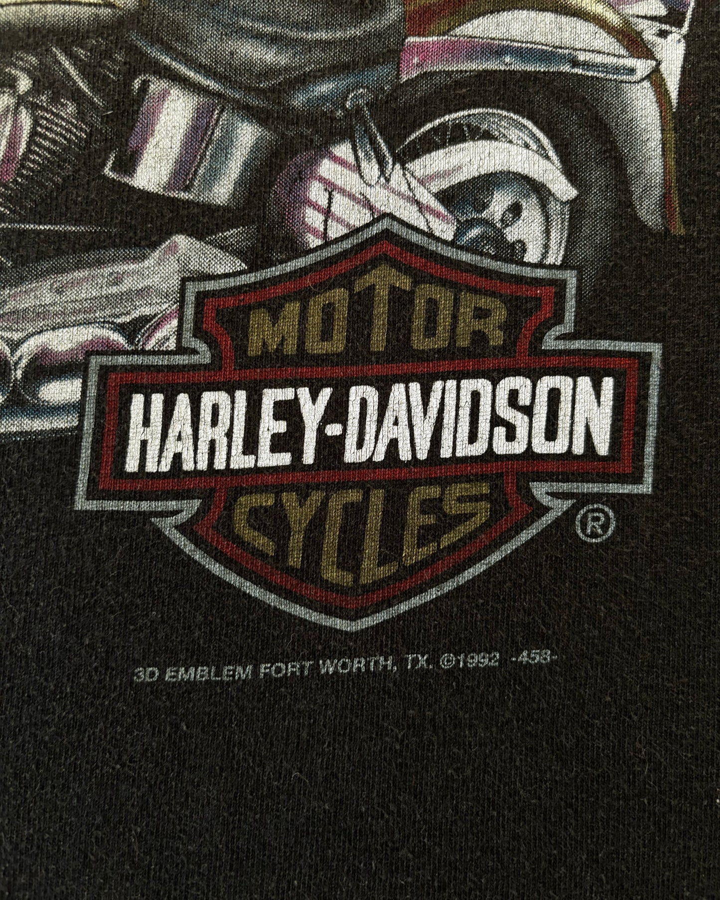 Vintage 1992 3D Emblem “American Born and Bred” Harley Davidson T-Shirt