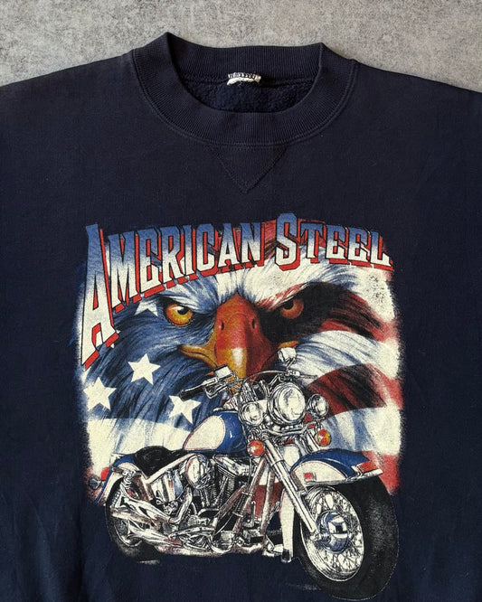 Vintage 1990s American Steel Biker Russell Athletic Crewneck