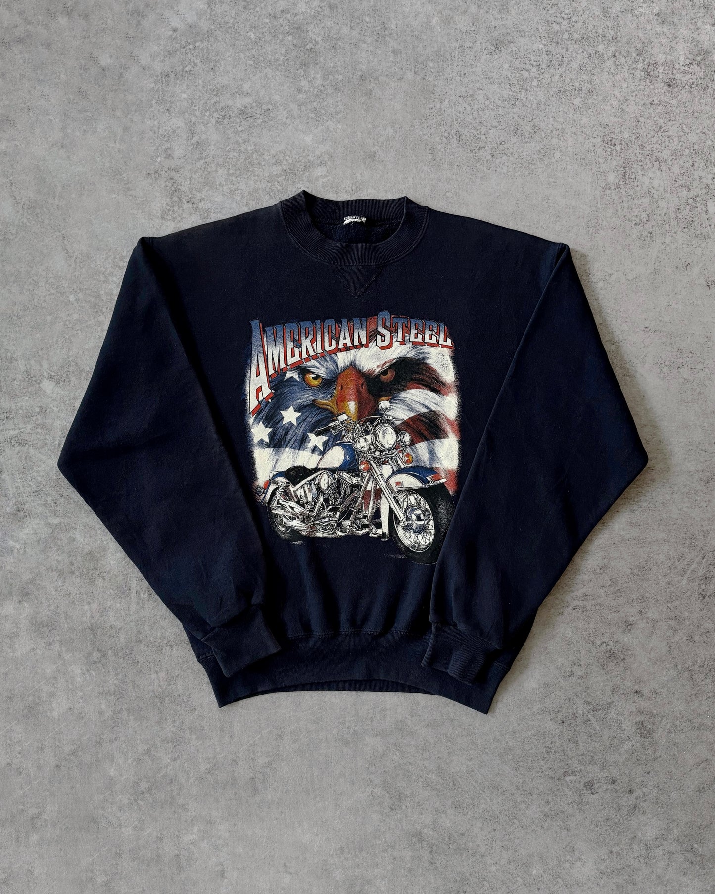 Vintage 1990s American Steel Biker Russell Athletic Crewneck