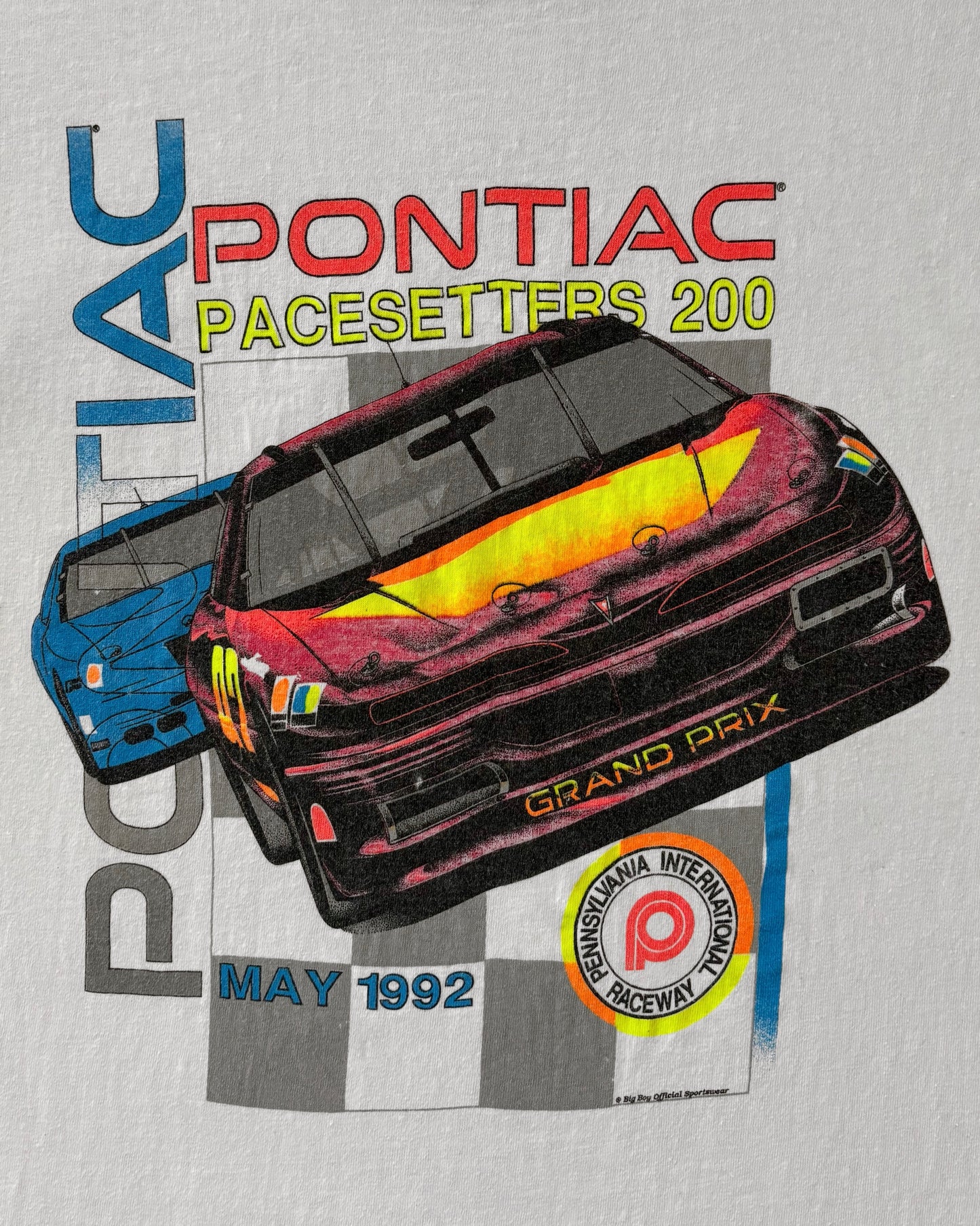 1992 Vintage Pontiac Pacesetters 200 T-Shirt – Racing Graphic – USA Made