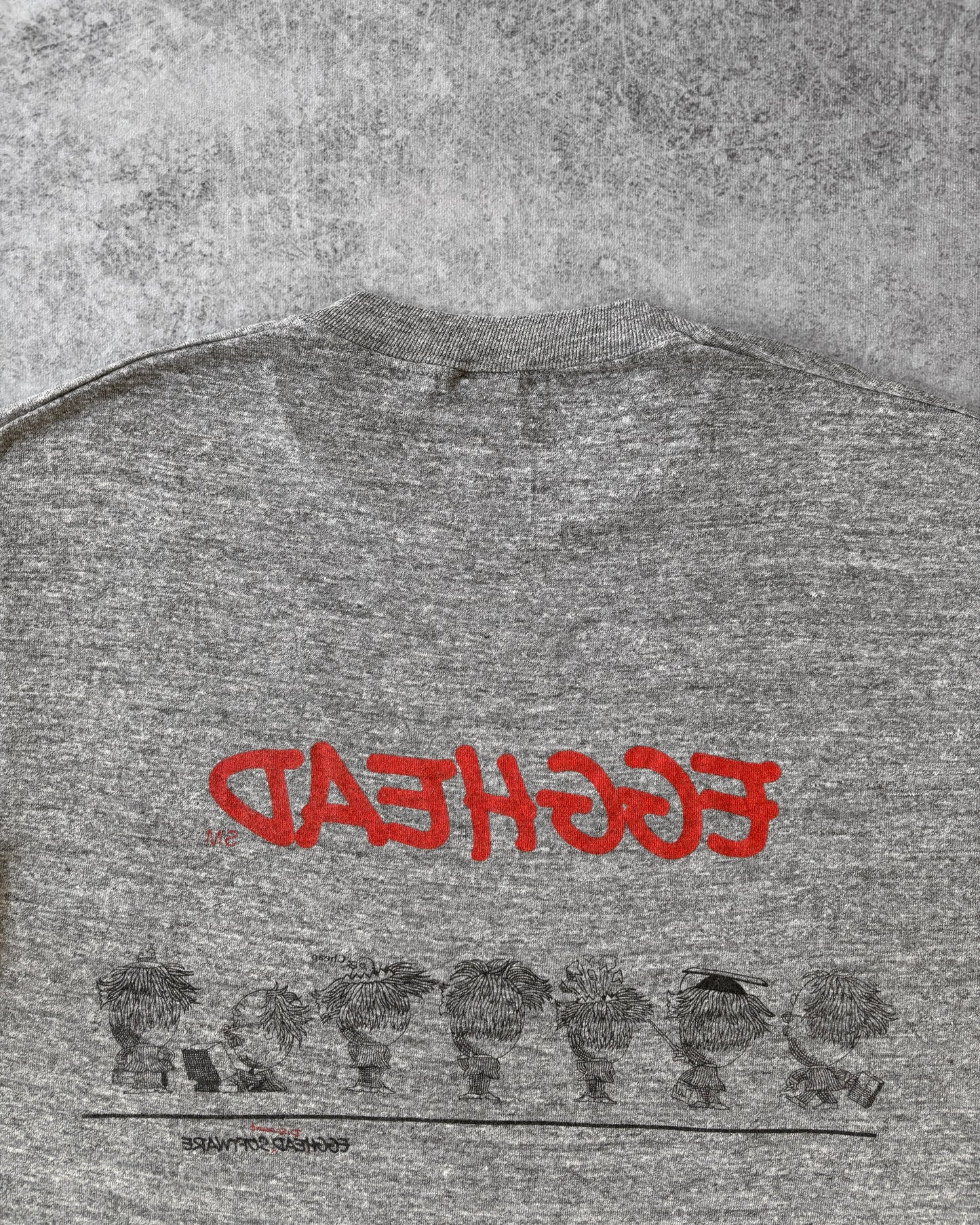 Vintage 1980s Egghead Software Tee – Early Tech Promo – Dual-Sided Geek Graphic – Retro Nerdwear