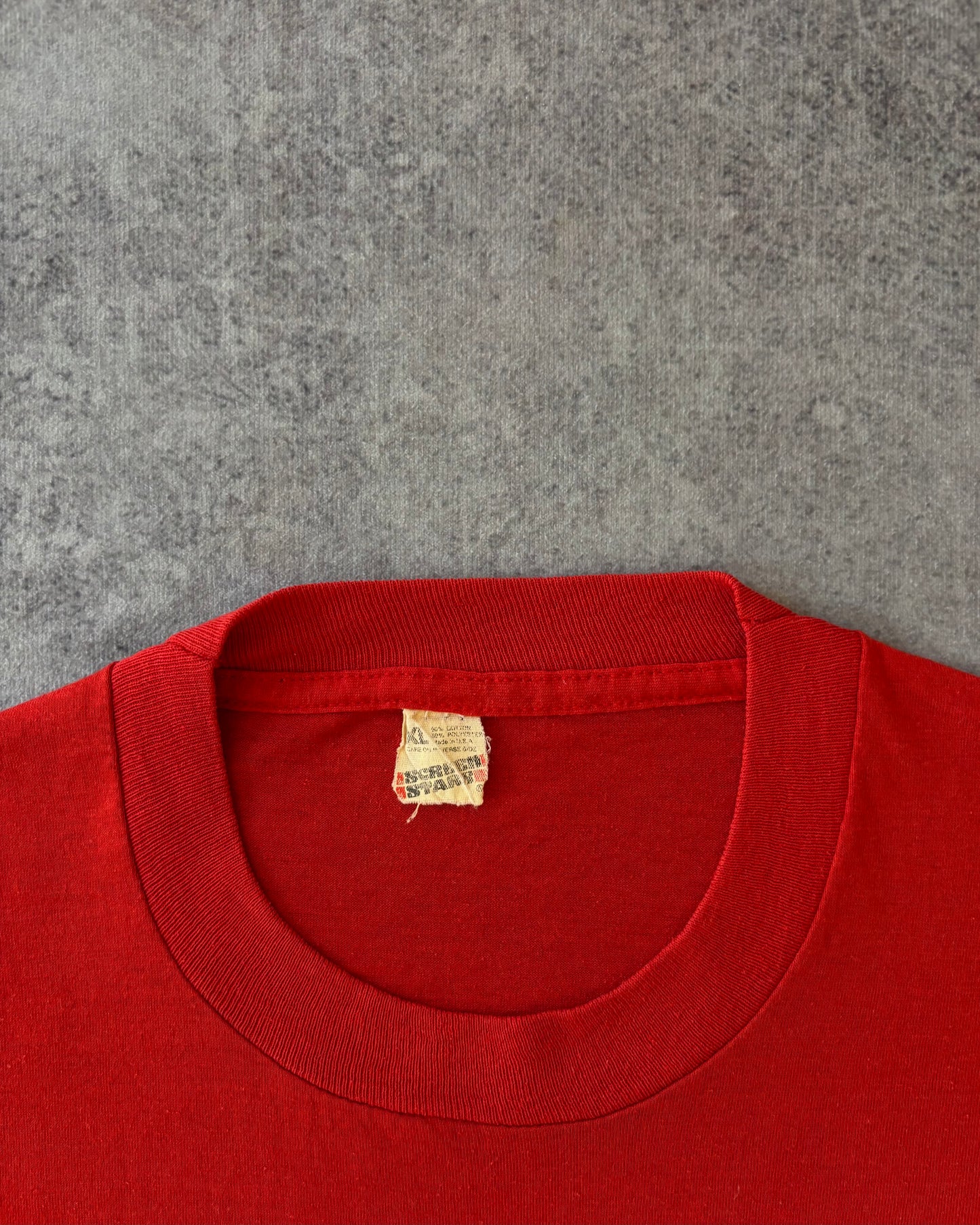 Vintage 80s Trapeze “Fly Through the Figures” Tech Promo T-Shirt - Red Single Stitch - USA Made