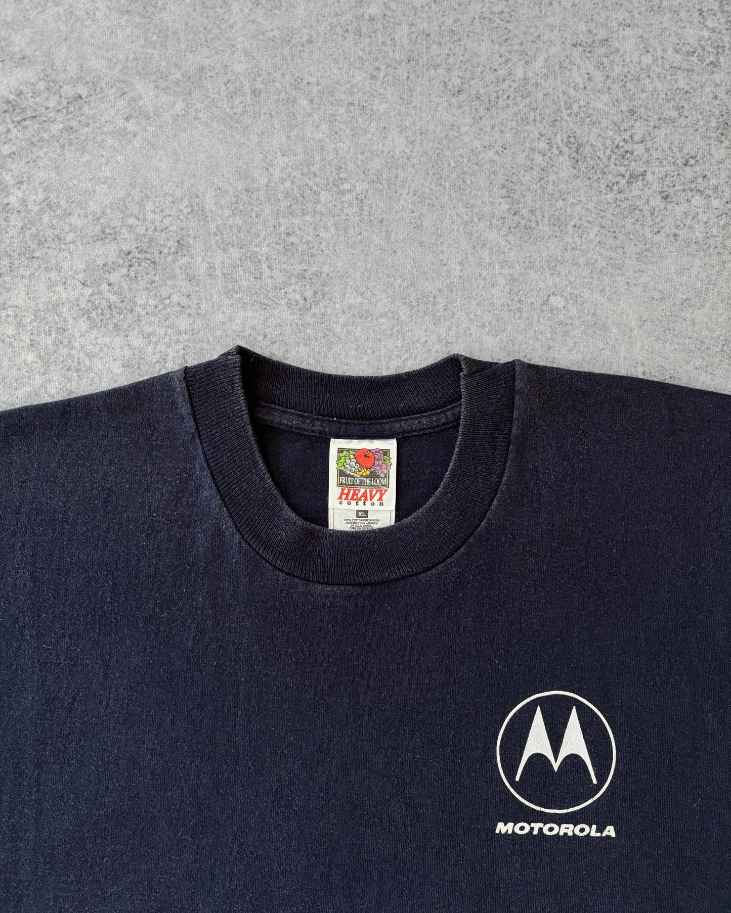 Vintage 1995 Motorola “Hang 10 MBPS” CyberSURFR Tee – FOTL – 1990s Techwear Promo Tee