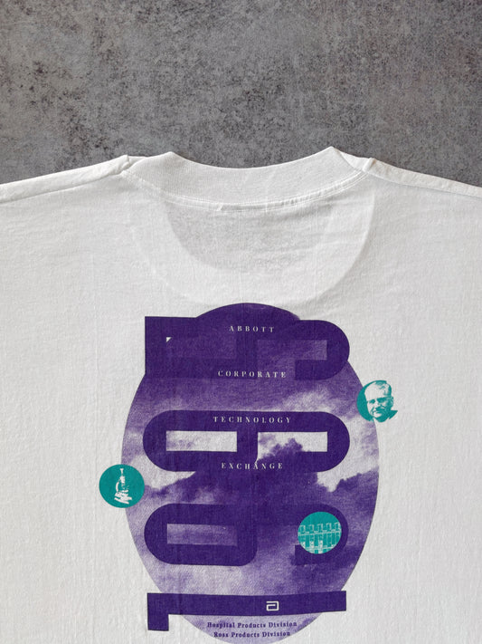 Vintage 1995 Abbott Tech Exchange Tee – Corporate Medical Labwear – Made in USA