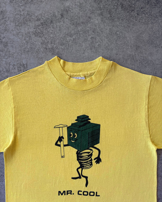Vintage 80s “Mr. Cool” Yellow Hanes Beefy T-Shirt – Made in USA