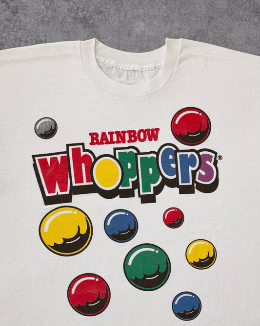 Vintage 90s Rainbow Whoppers T-Shirt – Colorful Candy Print