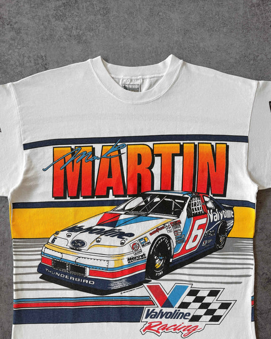 Vintage 1993 Mark Martin Nascar T-Shirt – Valvoline Racing – All Over Print