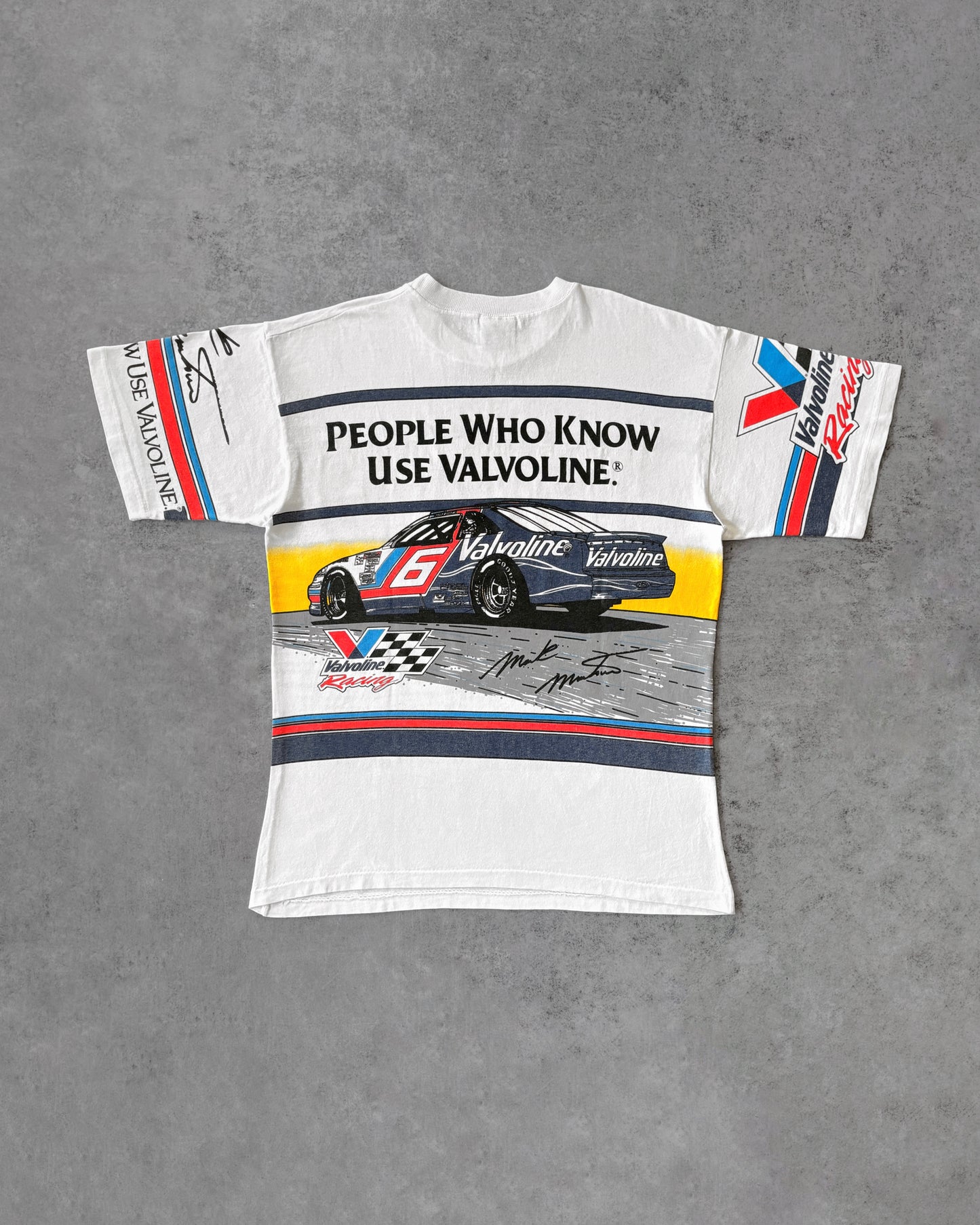 Vintage 1993 Mark Martin Nascar T-Shirt – Valvoline Racing – All Over Print