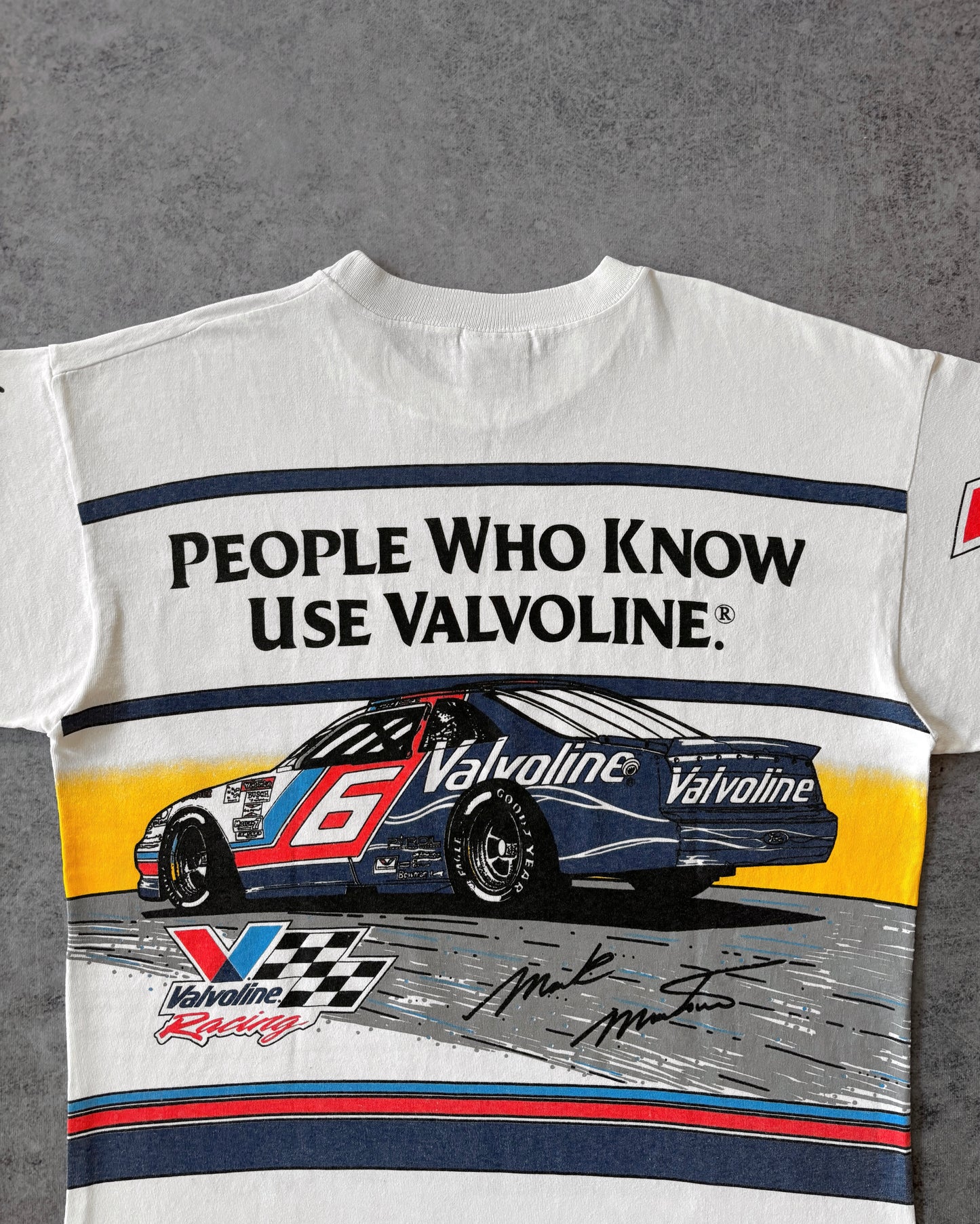 Vintage 1993 Mark Martin Nascar T-Shirt – Valvoline Racing – All Over Print