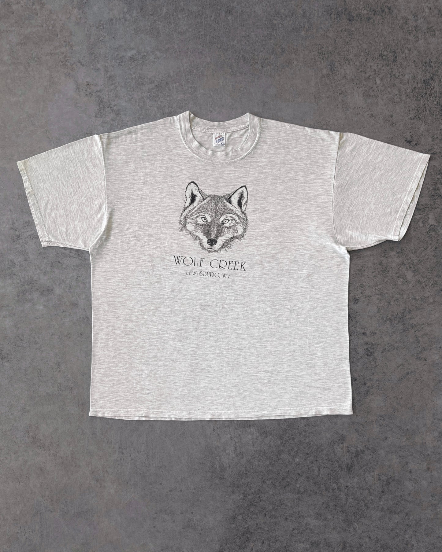 Vintage 1990s Wolf Creek T-Shirt – Graphic Wolf Head – Made in USA