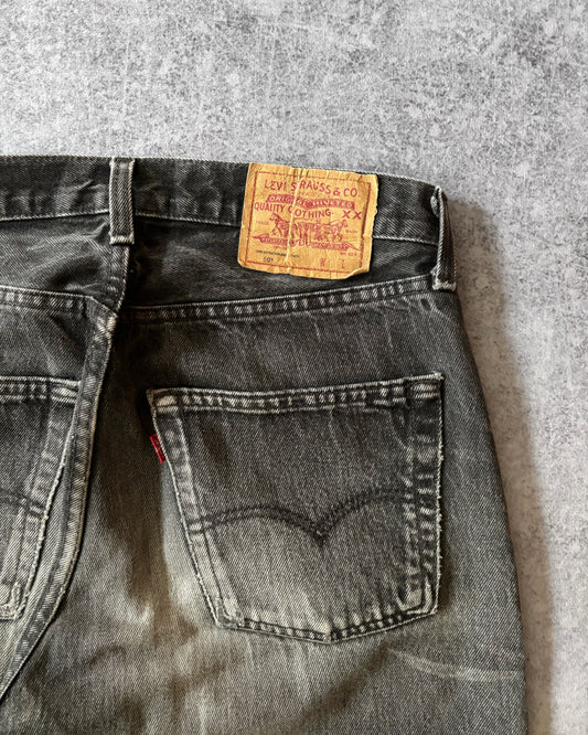 Vintage 1992 Charcoal Black Made in UK Cropped Levi’s 501