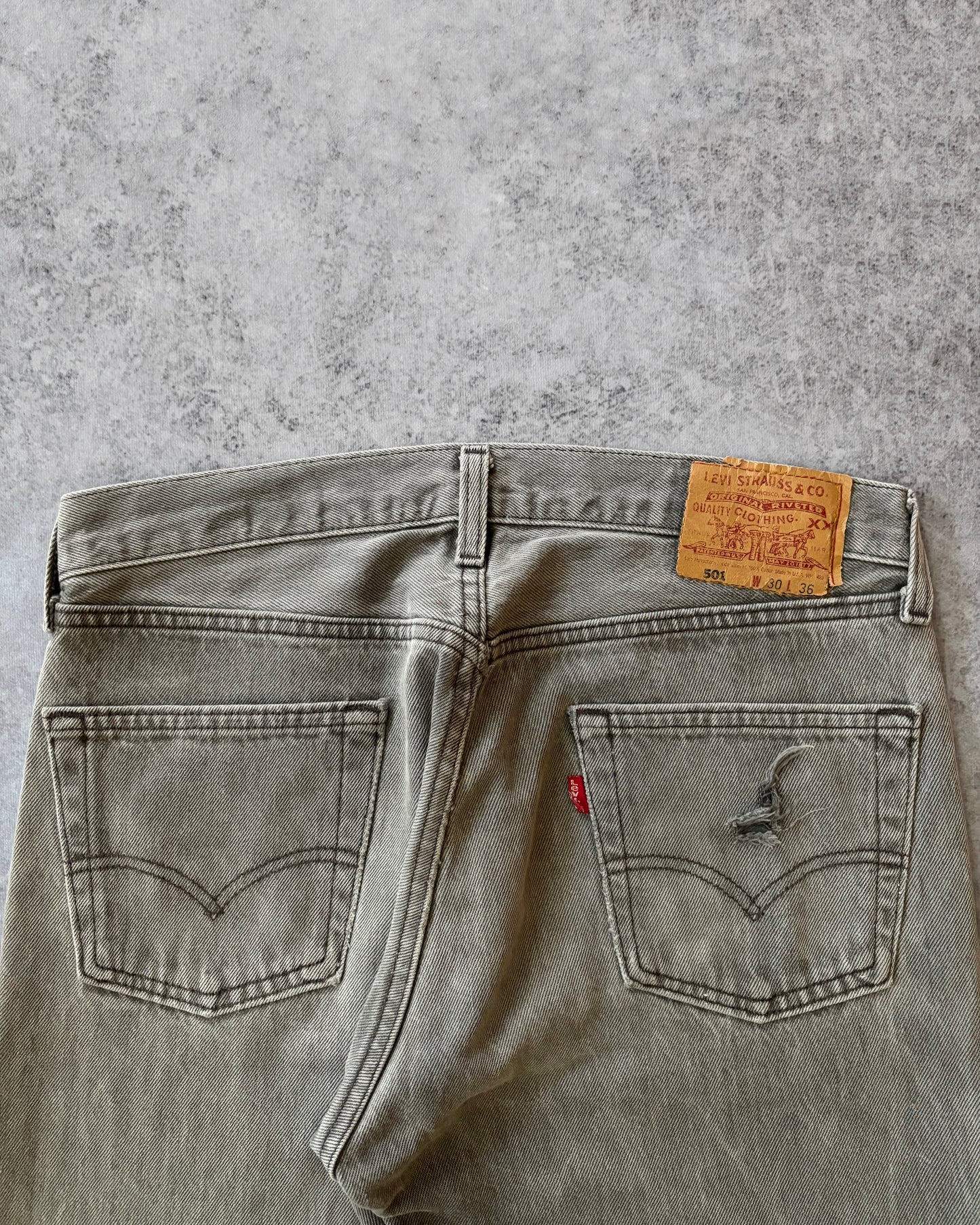 Vintage 1995 Stone Washed Gray Levi's 501