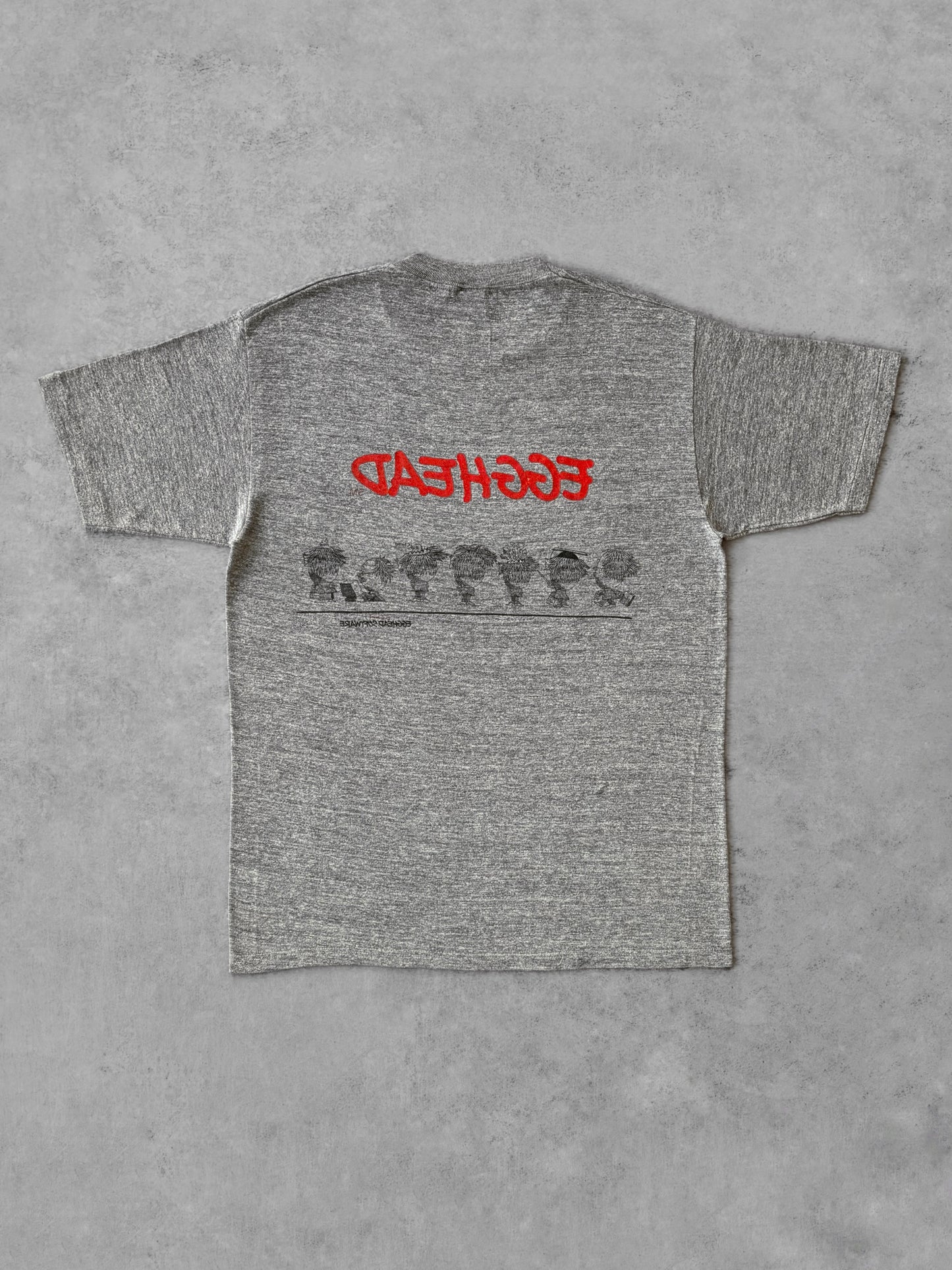 Vintage 1980s Egghead Software Tee – Early Tech Promo – Dual-Sided Geek Graphic – Retro Nerdwear