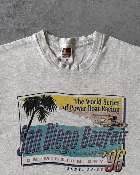 Vintage 1996 San Diego Bayfair Powerboat Racing Distressed Single Stitch T-Shirt