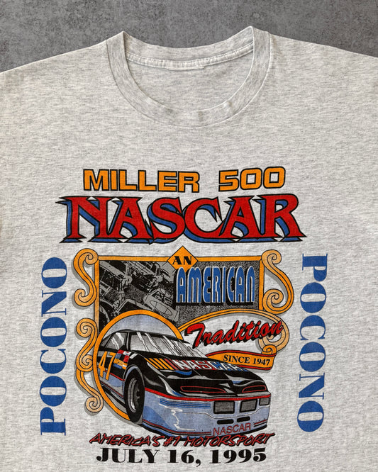 Vintage 1995 Nascar Miller 500 Tee – Pocono Raceway