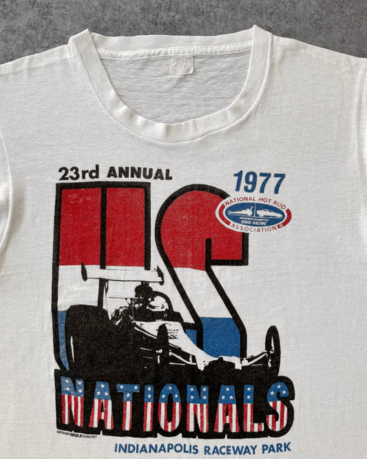 Vintage 1977 NHRA Us Nationals T-Shirt – Drag Racing – Indianapolis Raceway Park – Usa Made